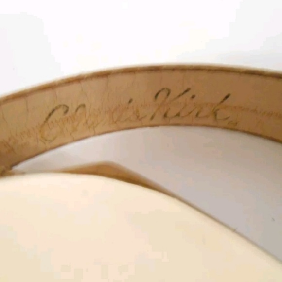 Alexis Kirk Gold Tan Snake Belt Size Small Medium - Picture 2 of 5